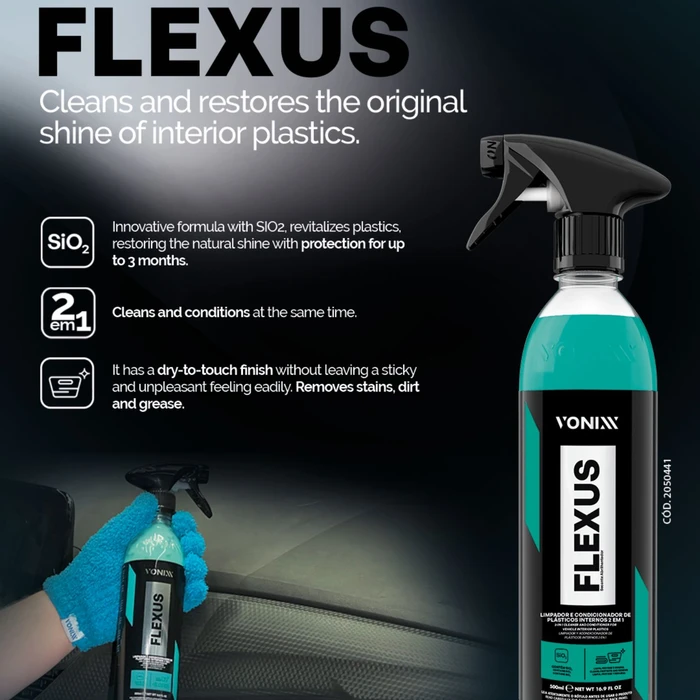 מנקה ומגן פלסטיקה פנימית - Vonixx Flexus